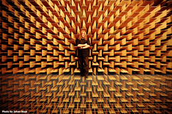 Robert Eklund in anechoic chamber