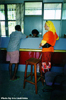 Me recording customer at Kavieng Airport